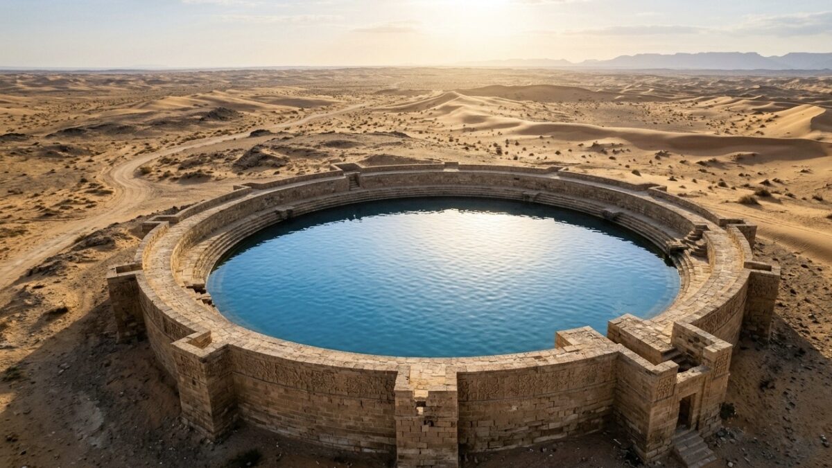 Ancient Al-Jumaimiyah Pond Refills After Heavy Rains