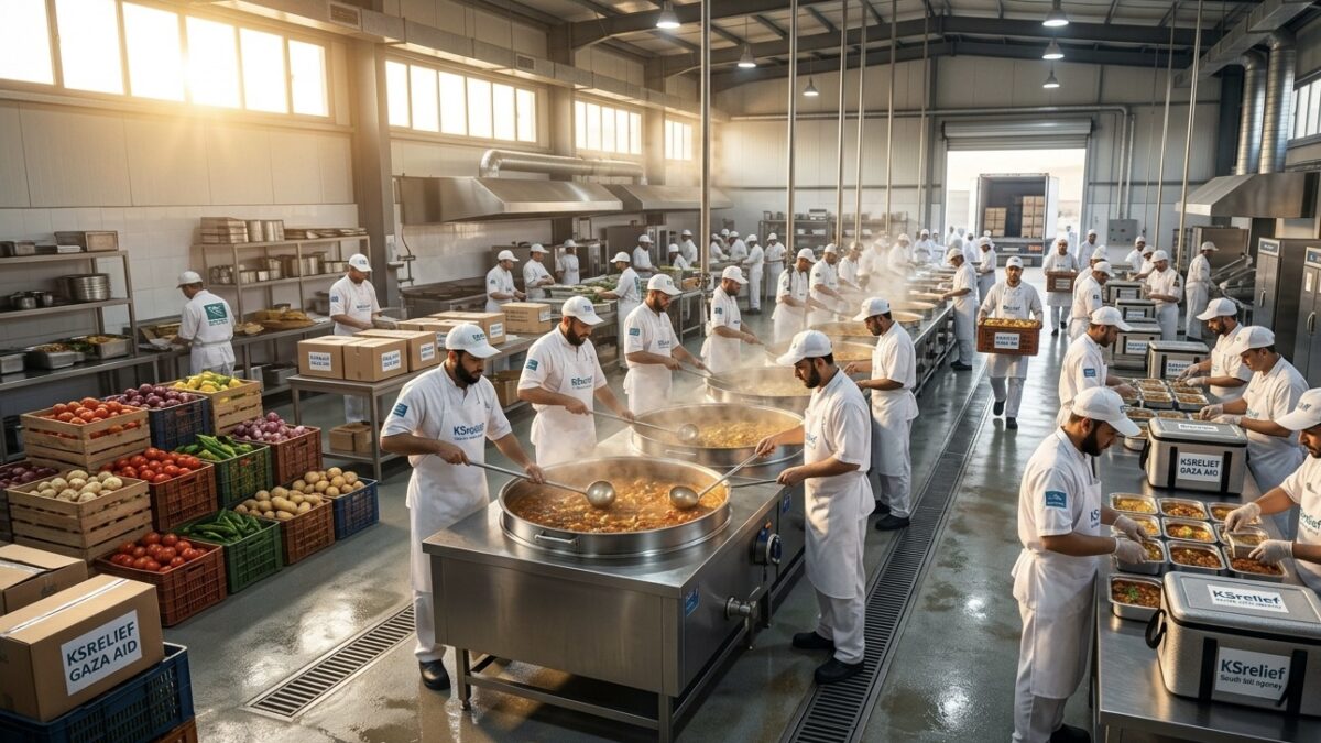 KSrelief Delivers 24,000 Hot Meals Across Gaza