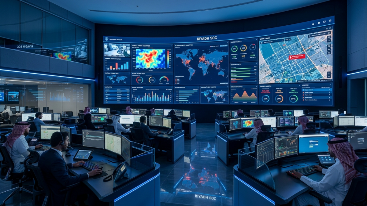 Next-generation enterprise command center featuring a high-resolution Micro LED video wall display.